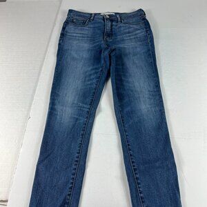 Denim Forum Jean Women 28x24 Nico Mid Rise Skinny Crop Blue Stretch Denim Tag 28